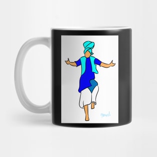 Bhangra Dancer blue Mug